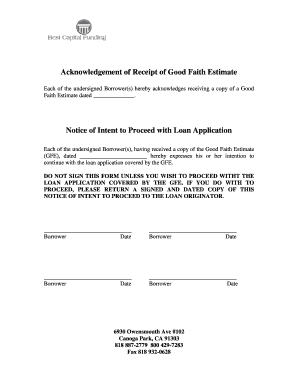 loan estimate intent to proceed closing disclosure