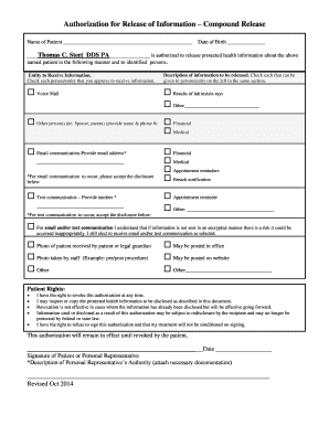Authorization for Release of Information