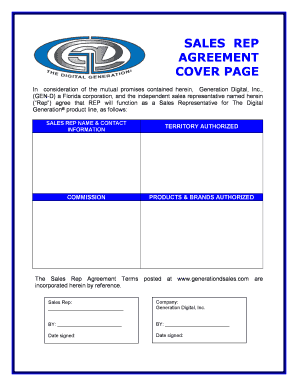 Sales Representative Agreement