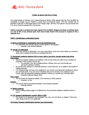 Form W-8BEN Instructions