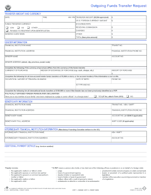 Funds Transfer Request Form