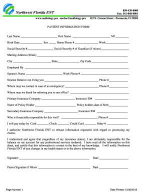 Patient Information Form