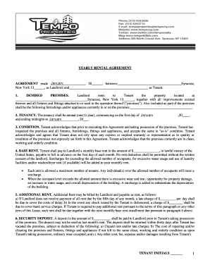 template of agreement to give tempo on rent