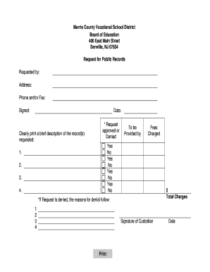 Request for Public Records