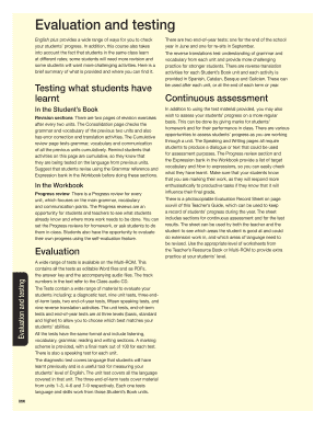 Student Self-Assessment Checklist