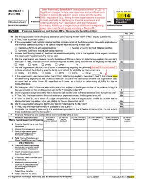 2014 Form 990 Schedule H