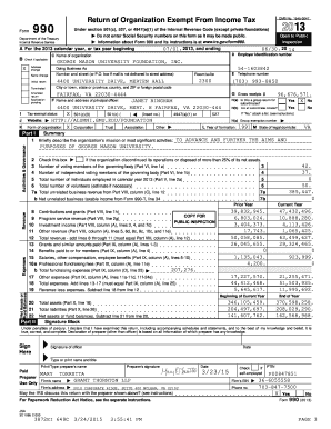IRS Form 990 2013