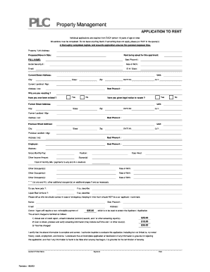 Rental Application Form