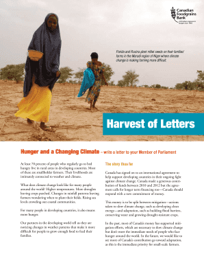 Harvest of Letters Template
