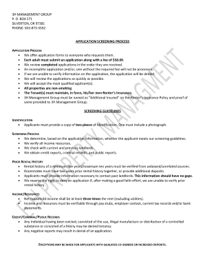 Rental Application Form