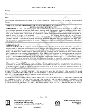 FHA/VA Financing Addendum