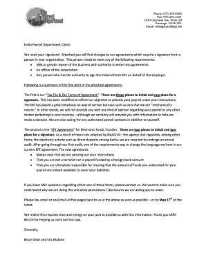 Payroll Services Agreement