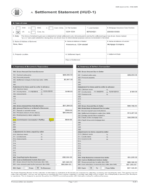 HUD-1 Settlement Statement
