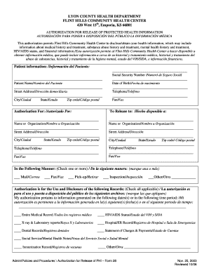 Authorization for Release of Protected Health Information