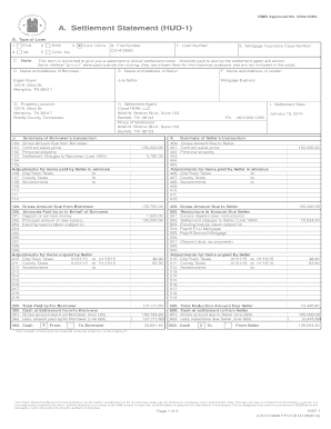 Hud statement example - A Settlement Statement HUD-1 - Memphis Law Group