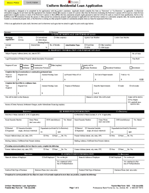 Uniform Residential Loan Application