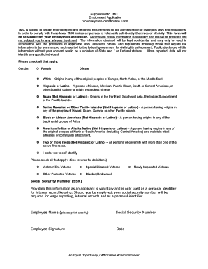 TMC Voluntary Self-Identification Form