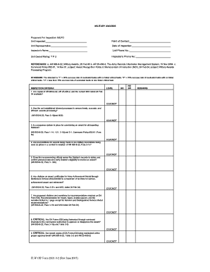 Military Awards Inspection Form