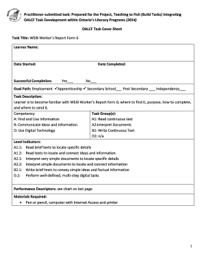 WSIB Worker’s Report Form 6