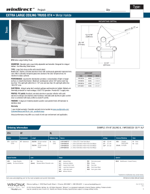 XT4 Extra Large Ceiling Truss Order Form