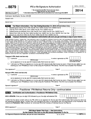 IRS Form 8879 Signature Authorization