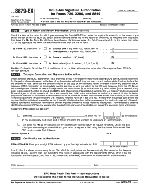 IRS Form 8879-EX Signature Authorization