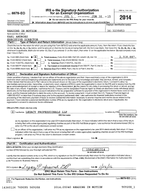 IRS Form 8879-EO for Exempt Organizations