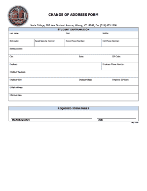 Change of Address Form