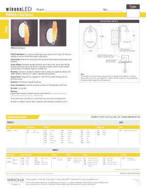 POPS13 Wall Mount Order Form