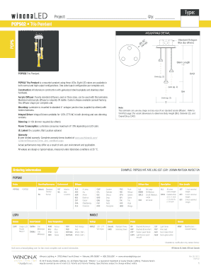 POPS02 Trio Pendant Order Form