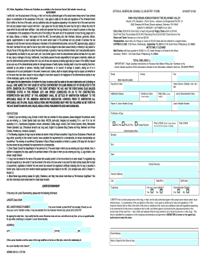 American Kennel Club Dog Show Entry Form