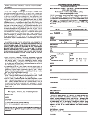 American Kennel Club Event Entry Form