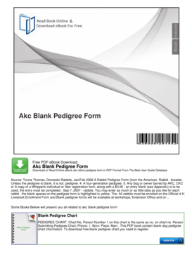 AKC Blank Pedigree Form