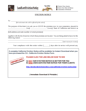 California Eviction Notice
