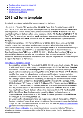2013 W-2 Form Template