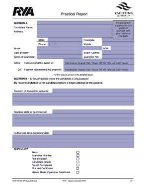 Yachtmaster Practical Exam Report