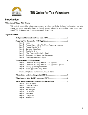 ITIN Guide for Tax Volunteers