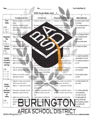 BASD Narrative Rubric Grade 2