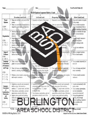 BASD Opinion Argument Rubric