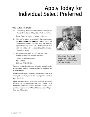 Individual Select Preferred Dental Application