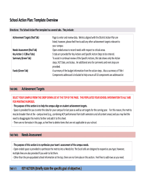 School Action Plan Template