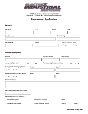 Employment Application Form