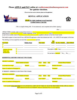 Rental Application Form