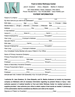 Patient Information Form