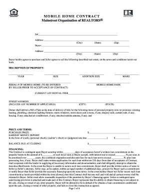 Mobile Home Contract