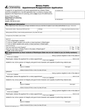 Washington Notary Public Application