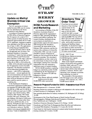 Strawberry Grower Order Form