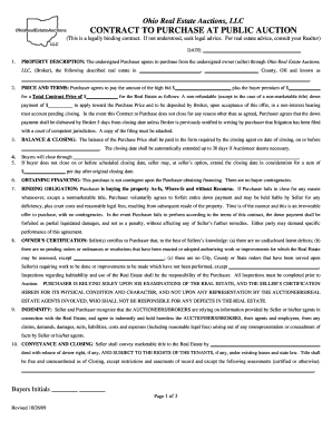 Ohio Real Estate Purchase Contract