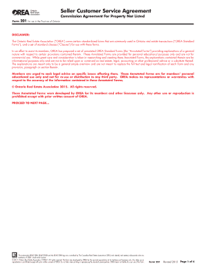 Ontario Seller Customer Service Agreement