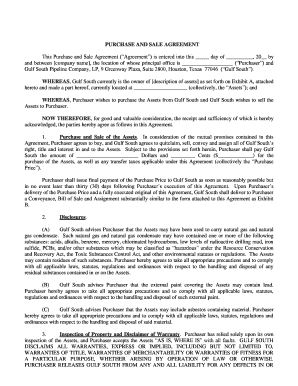 Purchase and Sale Agreement